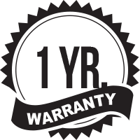 1 year warranty logo image
